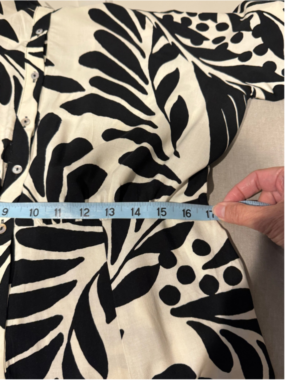 H&M Black and White Botanical Print Maxi Shirt Dress - Picture 10 of 11